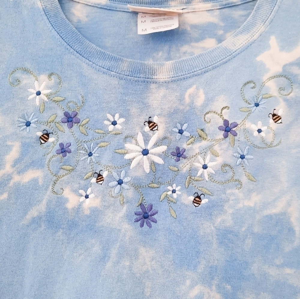 Vintage Top Stitch by Morning Sun Custom Dyed Bee Crop Top Tee M 🐝 - Picture 4 of 5
